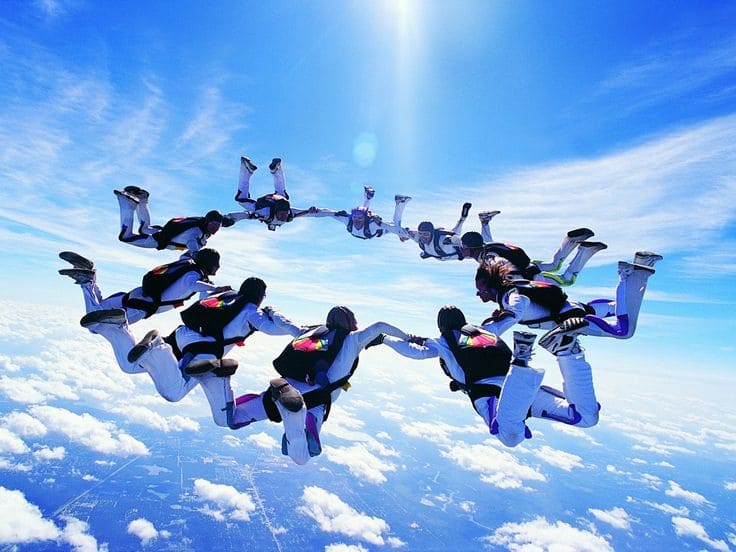 Sky Dive Tadem Over The palm